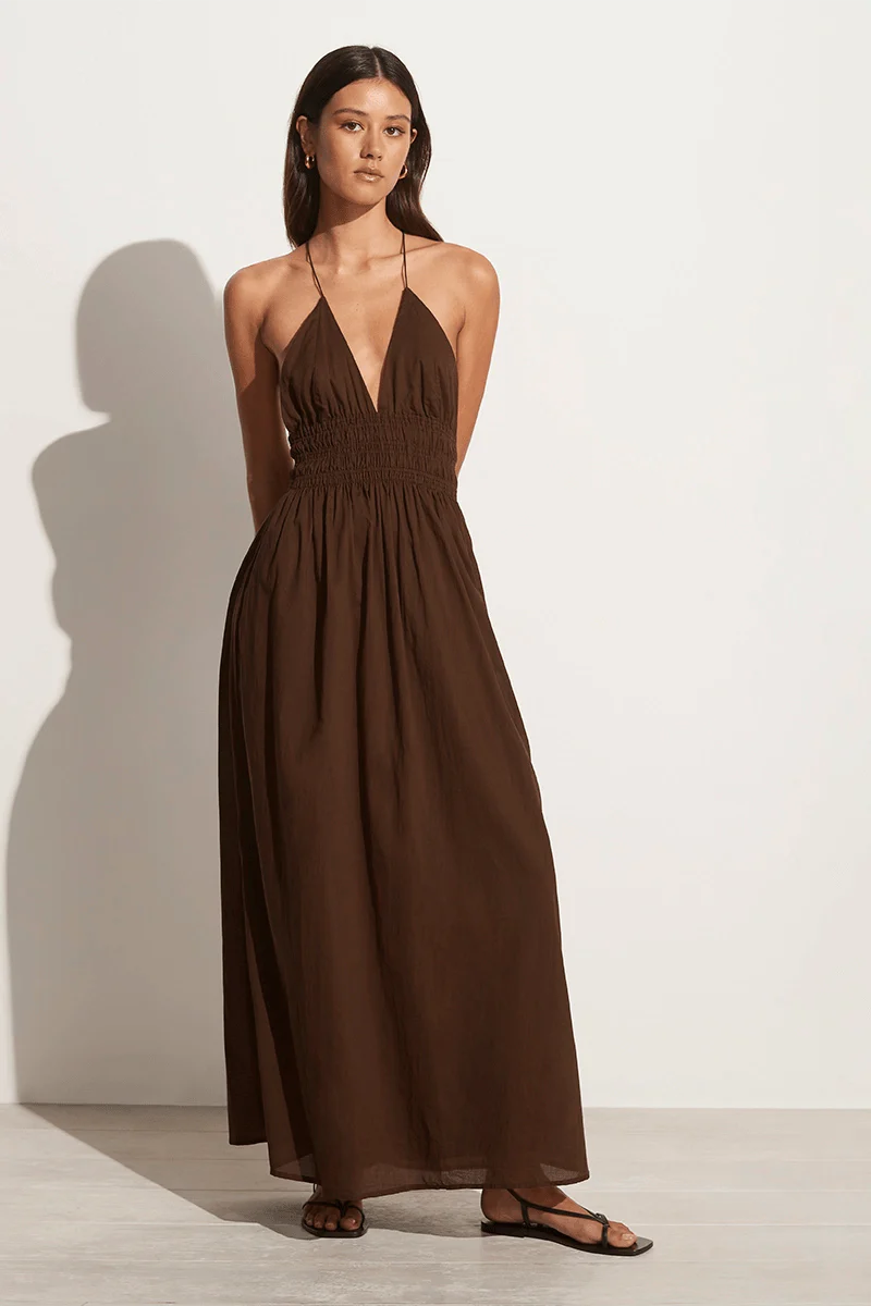 Bisetta Maxi Dress - Chocolate