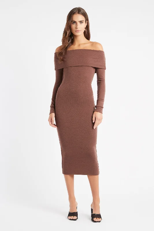 Elise Long Sleeve Midi Dress