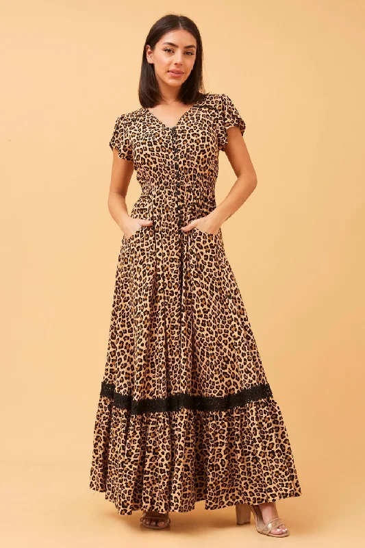 MOROCCO ANIMAL PRINT MAXI DRESS