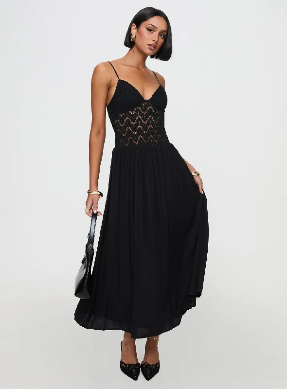 Speak Now Maxi Dress Black