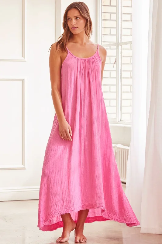 Tulum Low Back Maxi Dress - Peony